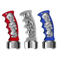 Chrome Skull Pistol Grip Shift Knob With 9/10 Speed Adapter - Default