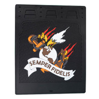 24" x 30" Semper Fidelis Eagle Marines Flaps With Black Background Main