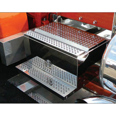 High Performance Aluminum Diamond Tread Plate Battery Box Bottom For Peterbilt (Fits 379, 389, 357, 377, 378)