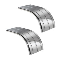 60" 16 Gauge Half Tandem Fender Ribbed Stainless Steel With Flange