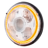 High Power 7" Projection LED Light with Dual Color Halo & Classic Lens (UPI31499) - Amber halo angle