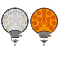 15 LED 4.8" Round MaxxHeat Work Light By Maxxima Both