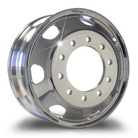 22.5" Kenworth Style Polished Wheel Piloted With 7 Hand Holes 3/4