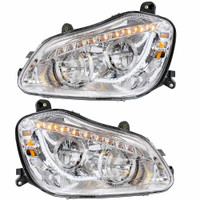 Kenworth T680 Chrome Headlight With Sequential Turn Signal-Main