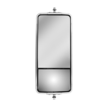 West Coast Ribbed Back Stainless Steel Mirror Set – 16x7 – For Heavy Duty Trucks – AM Autoparts