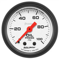 AutoMeter 2 1/16" 100 PSI Oil Pressure Gauge Phantom Series