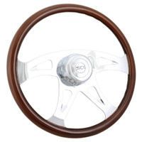 18" 4-Spoke "Ace" SCI Steering Wheel Natural Wood - wheel