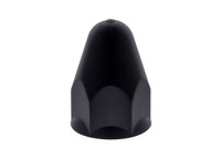 20 Pack of Matte Black Plastic 1 1/2" Push On Slotted Bullet Nut Cover - Thumbnail