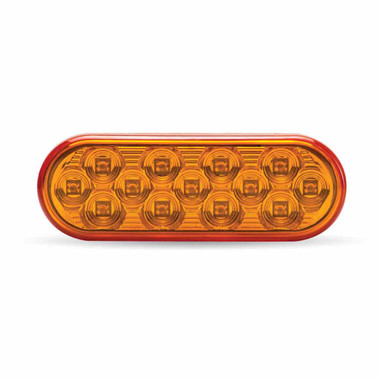 10PCS 6.5 Inch Amber Oval 16 LED For Freightliner Trailer