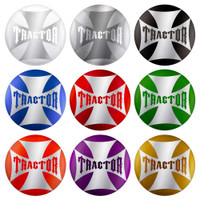 Vibrant Colored Maltese Cross "Tractor" Air Valve Knob Sticker - All Colors