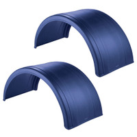 Blue Poly Truck Fenders For 22.5" Or 24.5" Wheels