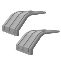 Poly Truck Half Fenders Square Back Galvanized Color Minimizer 1550 Fender Series