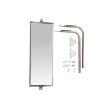 Wide Angle West Coast Mirror Stainless Steel Kit 97633 - Raney's