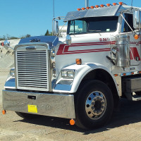 Freightliner Cabover FLD Chrome Bumper Left Side