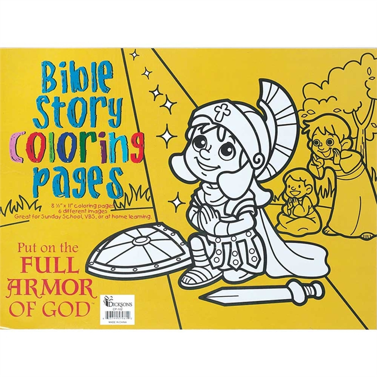 Bible Story Coloring Pages Put On The Full Armor Of God