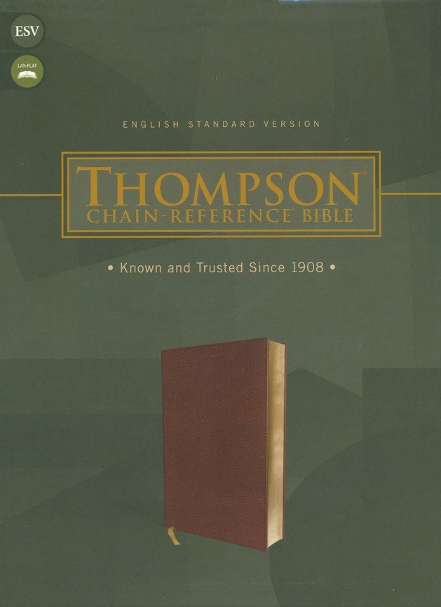 ESV Thompson Chain-Reference Bible--soft leather-look, brown (9780310460077)