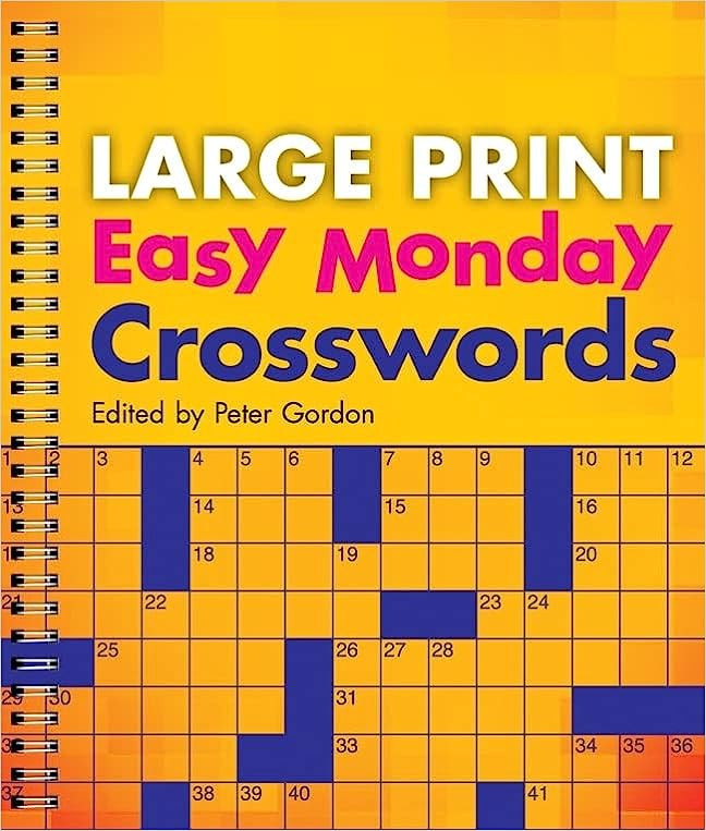 Easy monday crosswords large print