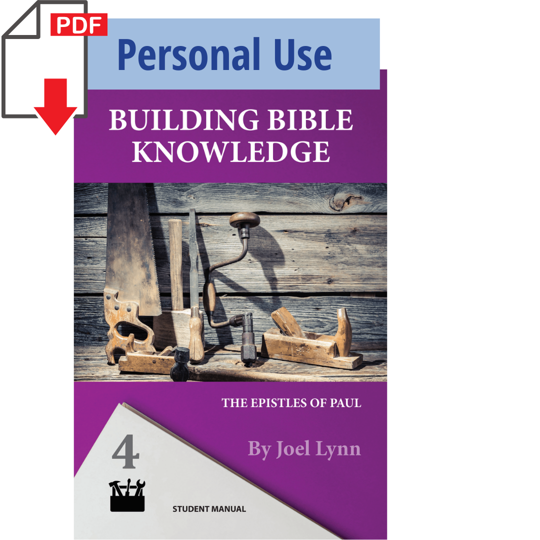 Building Bible Knowledge (4) The Epistles of Paul (9781584275046