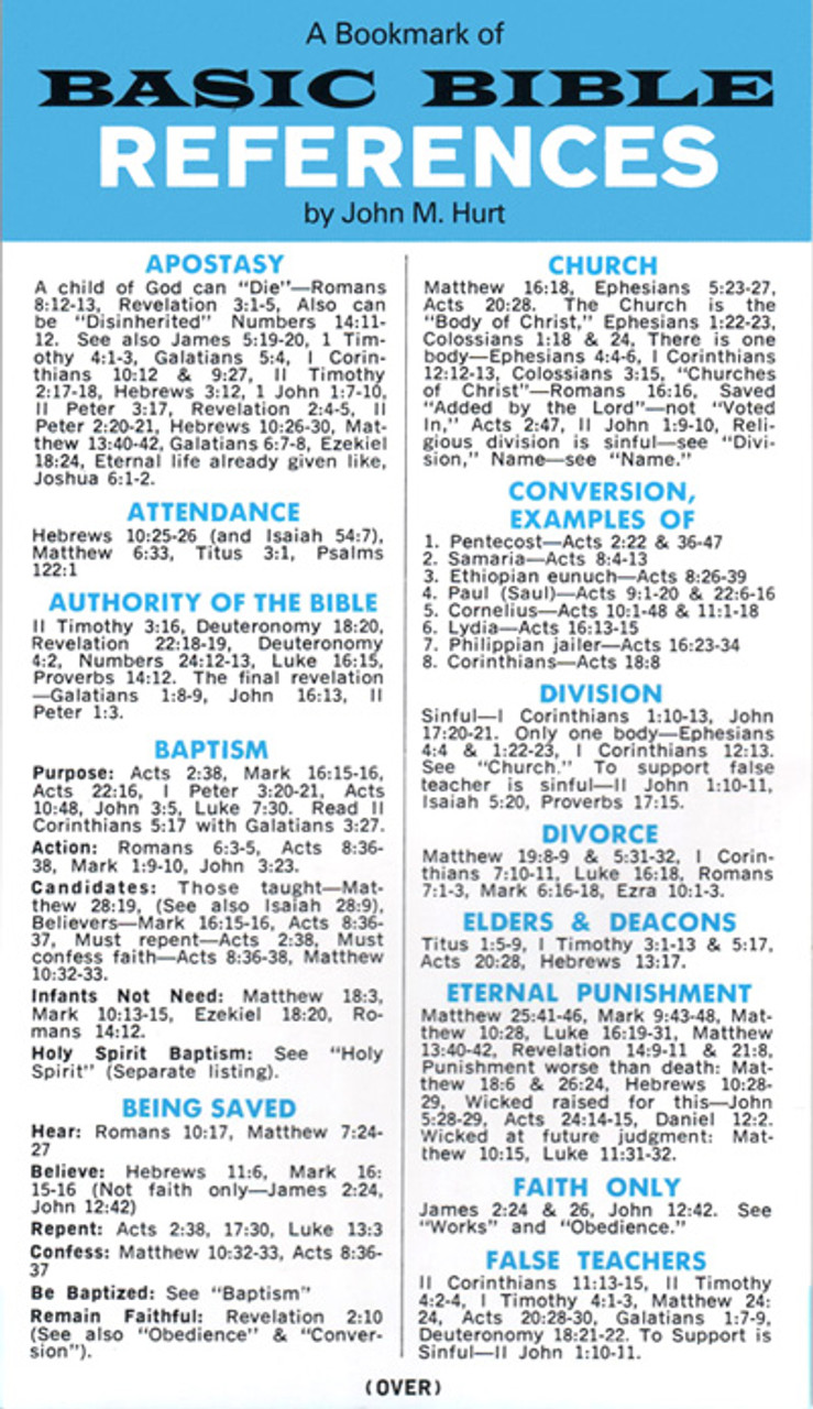 Basic Bible References CEI Bookstore / Truth Publications