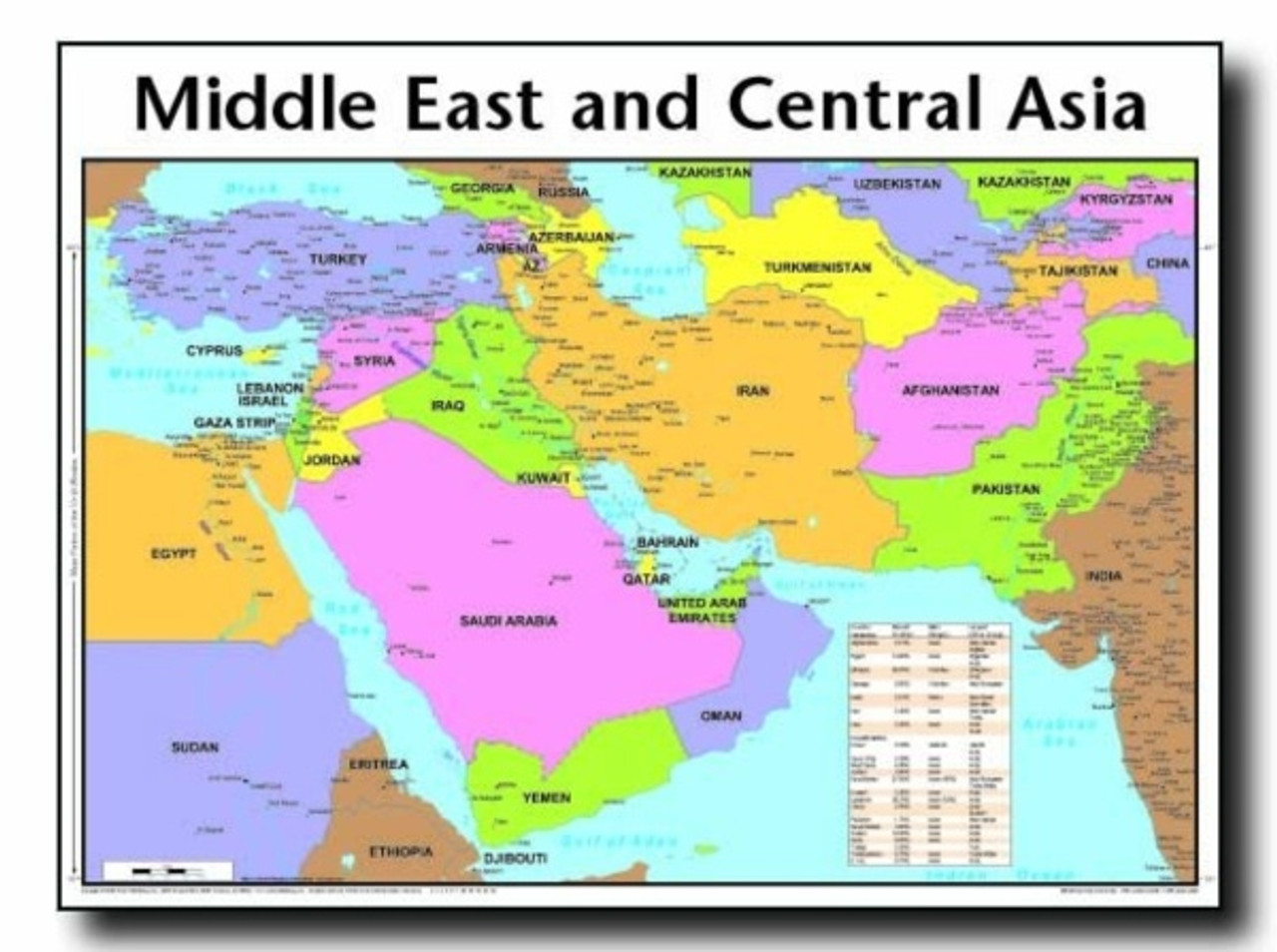 Middle East And Central Asia Map Quiz - United States Map