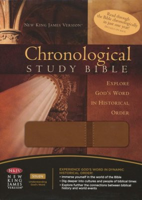 NKJV Chronological Study Bible, Milk Chocolate, Imitation Leather 