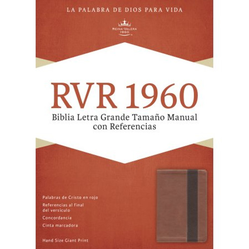 Bible RVR 1960 Hand Size Giant Print Reference Copper/Dark Brown LeatherTouch Bible RVR 1960 Hand Size Giant Print Reference Copper/Dark Brown LeatherTouch