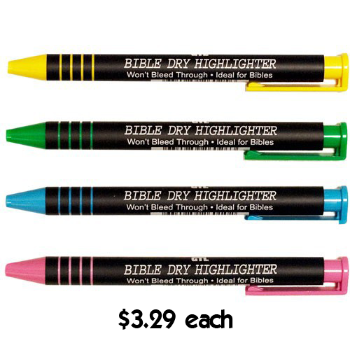 GT Luscombe Company, Inc. Zebrite Double Ended Bible Highlighter Set | No  Bleed Pigmented Ink, No Fading or Smearing | Double Ended Fluorescent