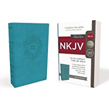 Bible NKJV Value Thinline Compact Leathersoft Blue