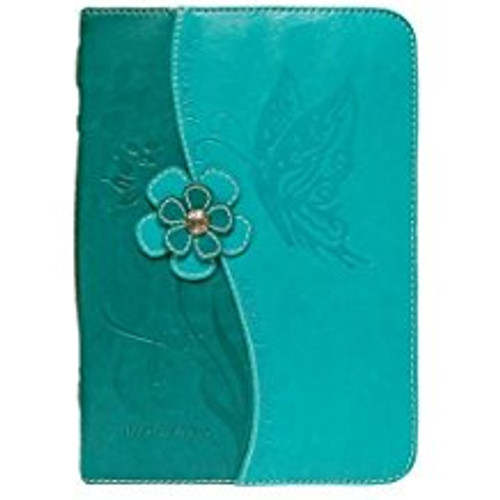 Bible Cover - Teal Blue Butterfly MD Bible Cover - Teal Blue Butterfly MD