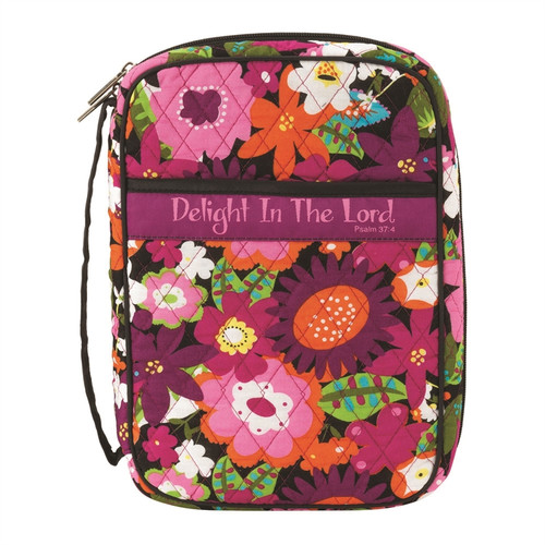 Bible Cover - Delight In The Lord - Quilted Cotton TL