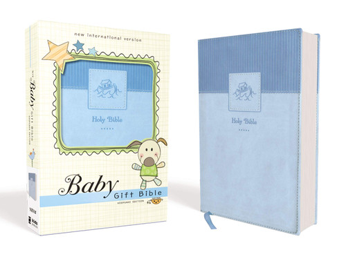 Bible NIV Baby Gift Bible Blue Leathersoft Bible NIV Baby Gift Bible Blue Leathersoft