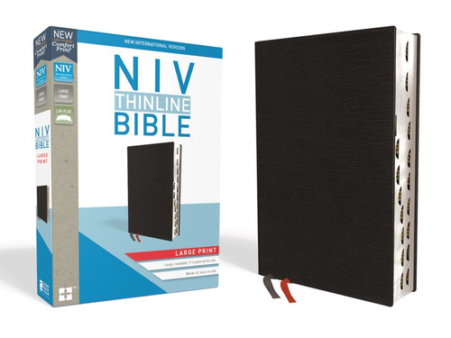 Bible NIV Thinline LP Black Bonded Leather Indexed Comfort Print Bible NIV Thinline LP Black Bonded Leather Indexed Comfort Print