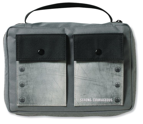 Bible Cover - Strong/Courageous - Gray MD Bible Cover - Strong/Courageous - Gray MD
