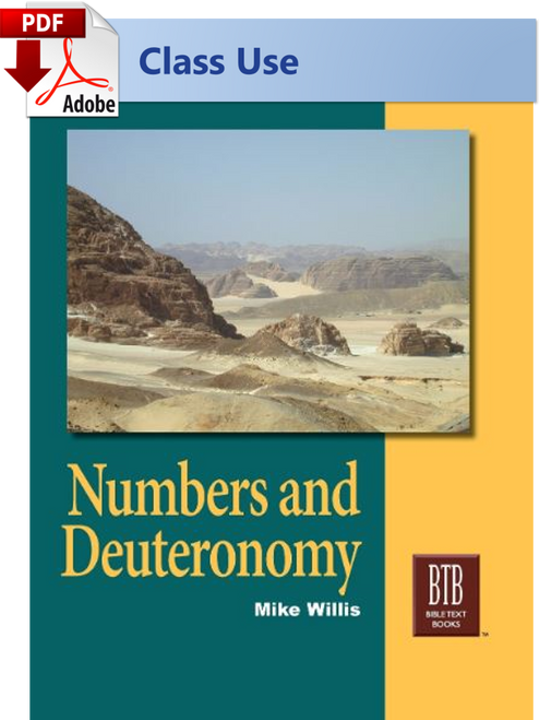 Bible Text Book Numbers and Deuteronomy - (PDF) Class Use Edition