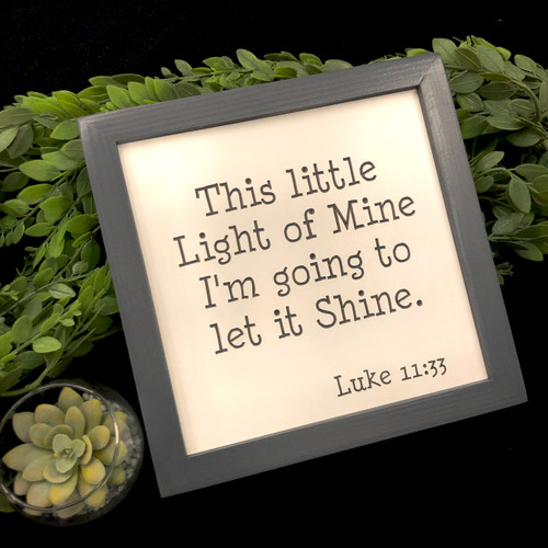 Wall Decor - This little Light of Mine I'm going to let it Shine Wall Decor - This little Light of Mine I'm going to let it Shine