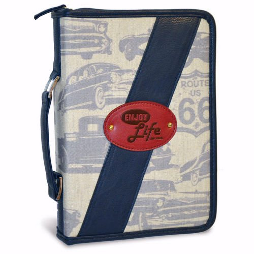 Bible Cover-God's Garage-Enjoy Life-Large Bible Cover-God's Garage-Enjoy Life-Large