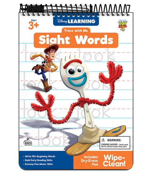 Trace with Me: Toy Story 4 Sight Words Activity Pad Grade Preschool-2 Paperback