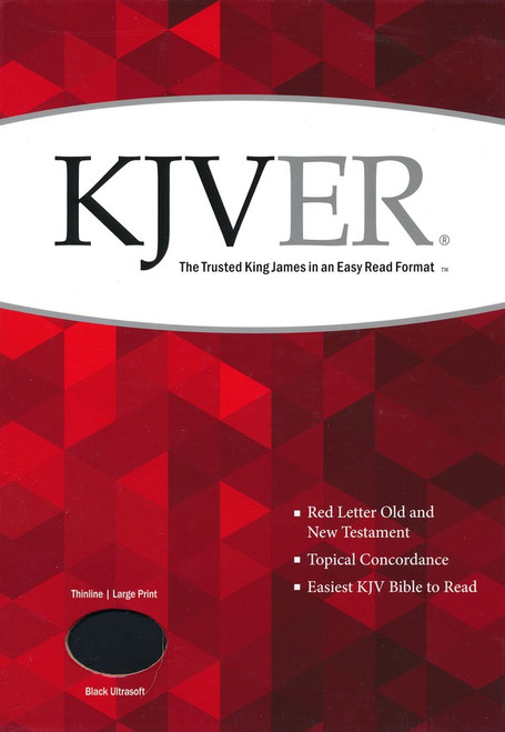 KJVER (Easy Reader) Large Print Thinline Bible, Ultrasoft Black KJVER (Easy Reader) Large Print Thinline Bible, Ultrasoft Black