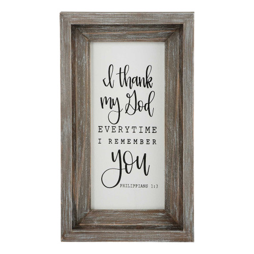 Wall Decor - Thank My God Framed Board Wall Decor - Thank My God Framed Board