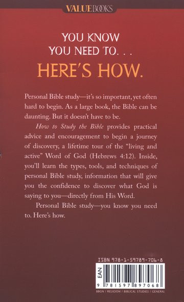 How to Study The Bible (Robert West) (9781597897068)