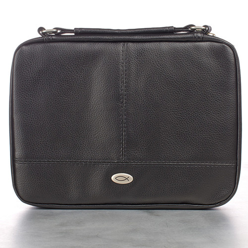 Two-fold LuxLeather Bible Cover Organizer, Black, Large Two-fold LuxLeather Bible Cover Organizer, Black, Large