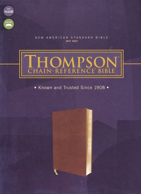 NASB 1977 Thompson Chain-Reference Bible--soft leather-look, brown NASB 1977 Thompson Chain-Reference Bible--soft leather-look, brown