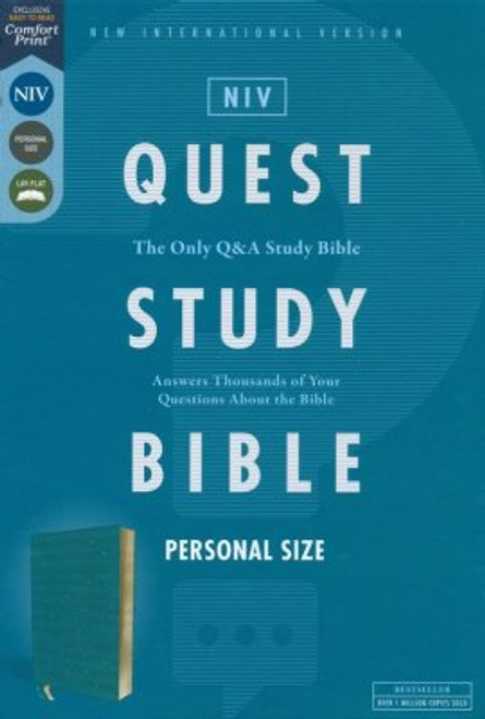 NIV Personal-Size Quest Study Bible, Comfort Print-soft leather-look, teal NIV Personal-Size Quest Study Bible, Comfort Print-soft leather-look, teal