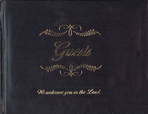 Any Occasion Guest Book, black bonded leather Any Occasion Guest Book, black bonded leather