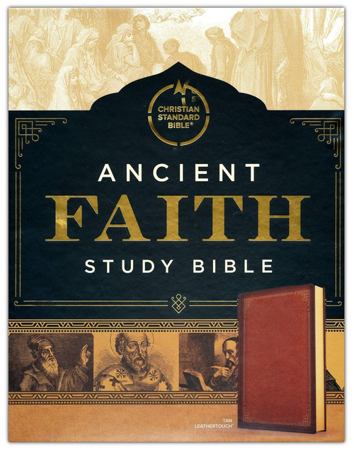 Bible CSB - Ancient Faith Study Bible, Tan, leather soft Bible CSB - Ancient Faith Study Bible, Tan, leather soft