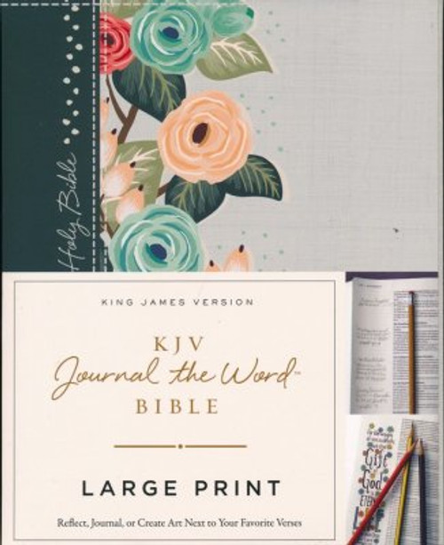 Bible KJV Journaling the Word Large Print Green Floral Hardback Bible KJV Journaling the Word Large Print Green Floral Hardback