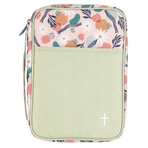 Bible Cover Floral With Cross Large Bible Cover Floral With Cross Large