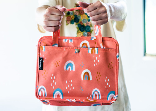 Bible Bag - Rainbow wishes - Coral Bible Bag - Rainbow wishes - Coral