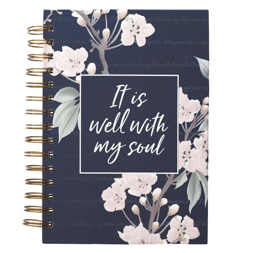 It Is Well Large Wirebound Journal in Navy It Is Well Large Wirebound Journal in Navy