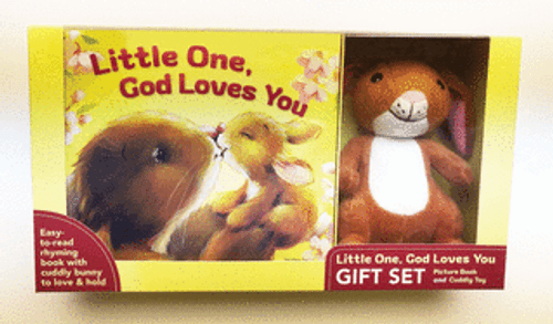 Little One, God Loves You, written by Amy Warren Hilliker and inspired by the New York Times #1 bestseller The Purpose-Driven Life, is a charming picture book that let's children know God made them solely for the purpose of loving them. Paired with a sweet and cuddly bunny, this set is sure to make for a very special gift for little ones. Little One, God Loves You, written by Amy Warren Hilliker and inspired by the New York Times #1 bestseller The Purpose-Driven Life, is a charming picture book that let's children know God made them solely for the purpose of loving them. Paired with a sweet and cuddly bunny, this set is sure to make for a very special gift for little ones.